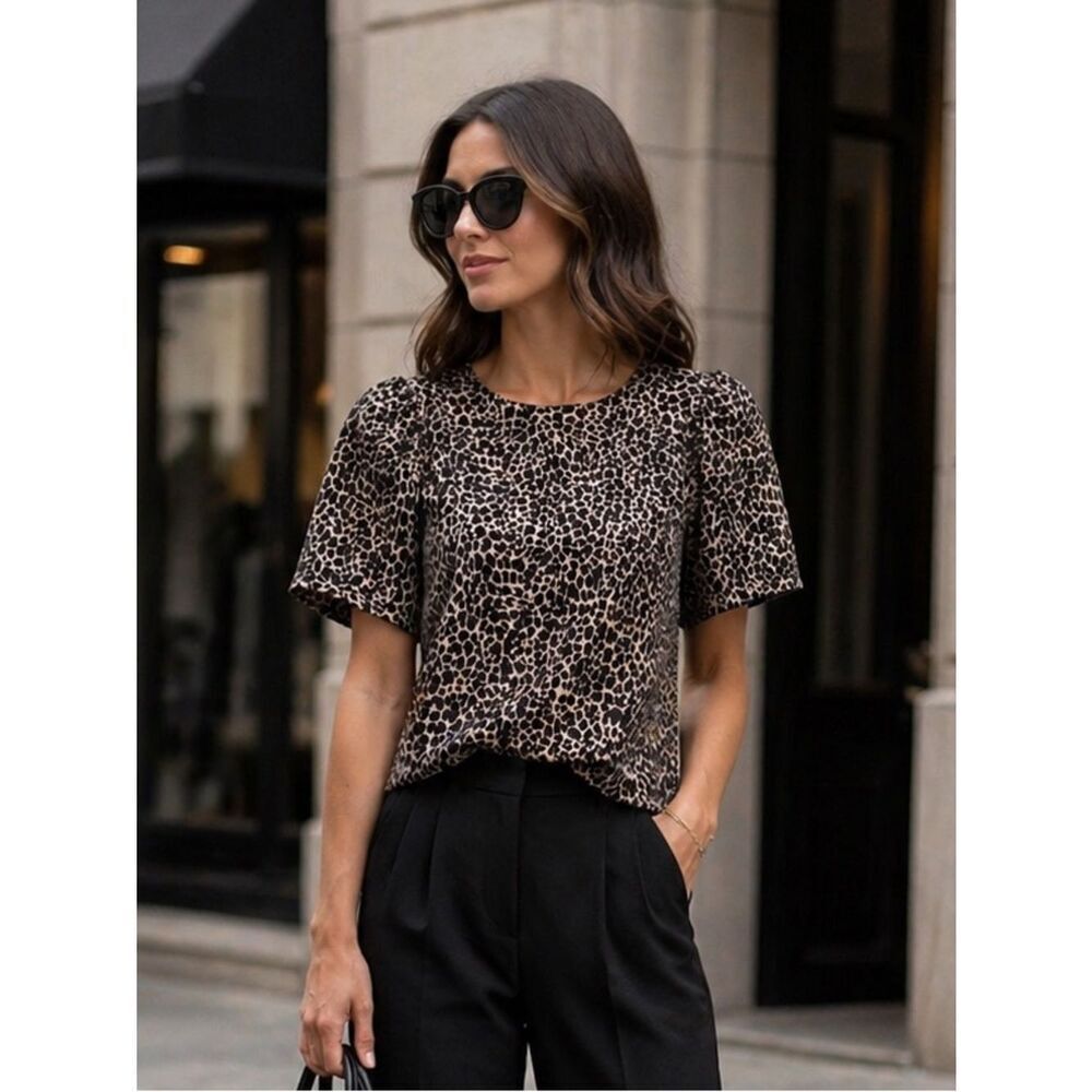 J Crew Animal Print Top size XS